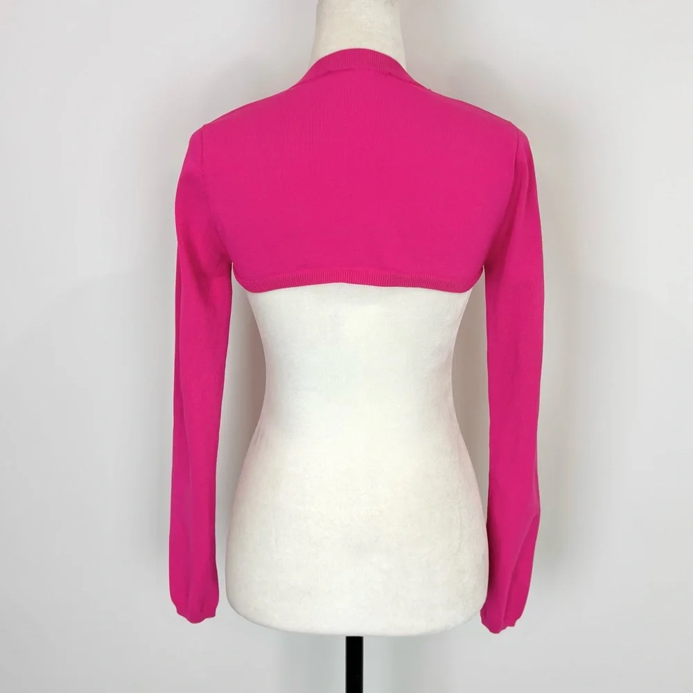 Zara pink cropped bolero cardigan - Picture 4 of 6